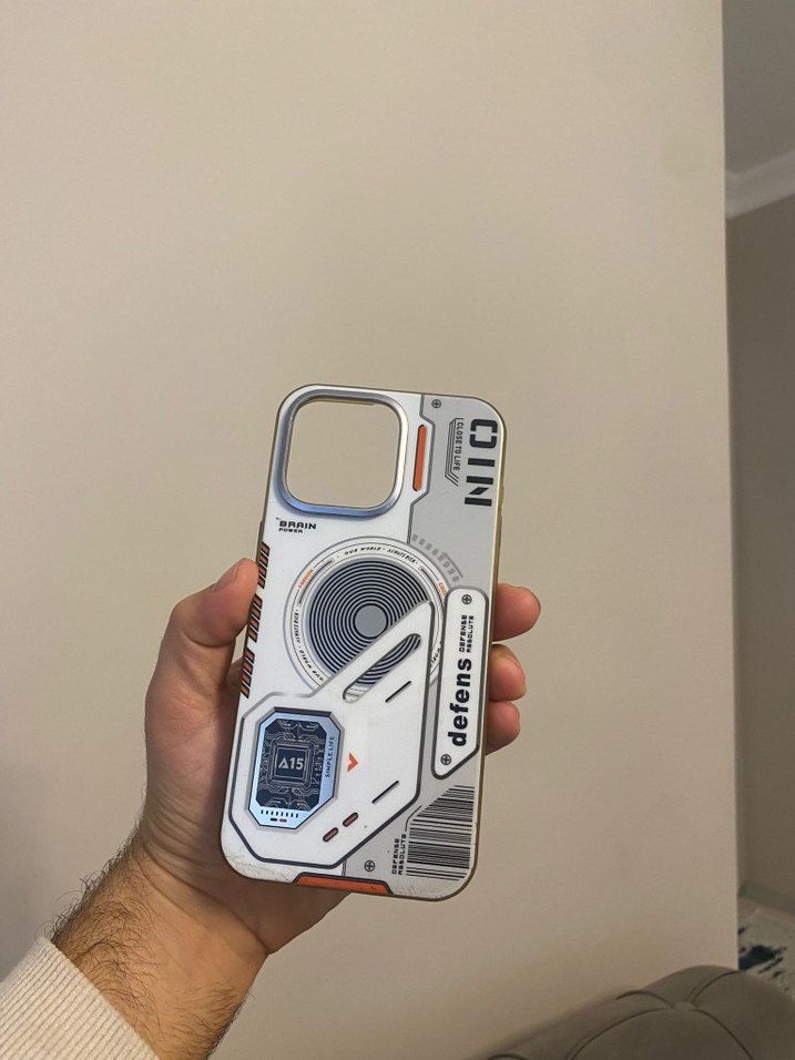 Magsafe'li Beyaz 15 Pro Max Defens Telefon Kılıfı - Görsel 2