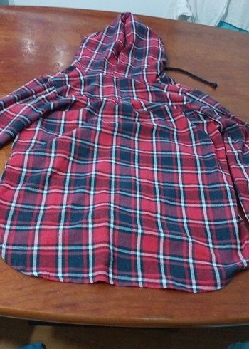 Düğmeli Uzun Kollu Kırmızı Ekose Gömlek - Görsel 2