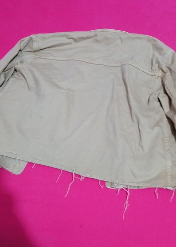 Düğmeli Bej Kadın Ceket - Görsel 3