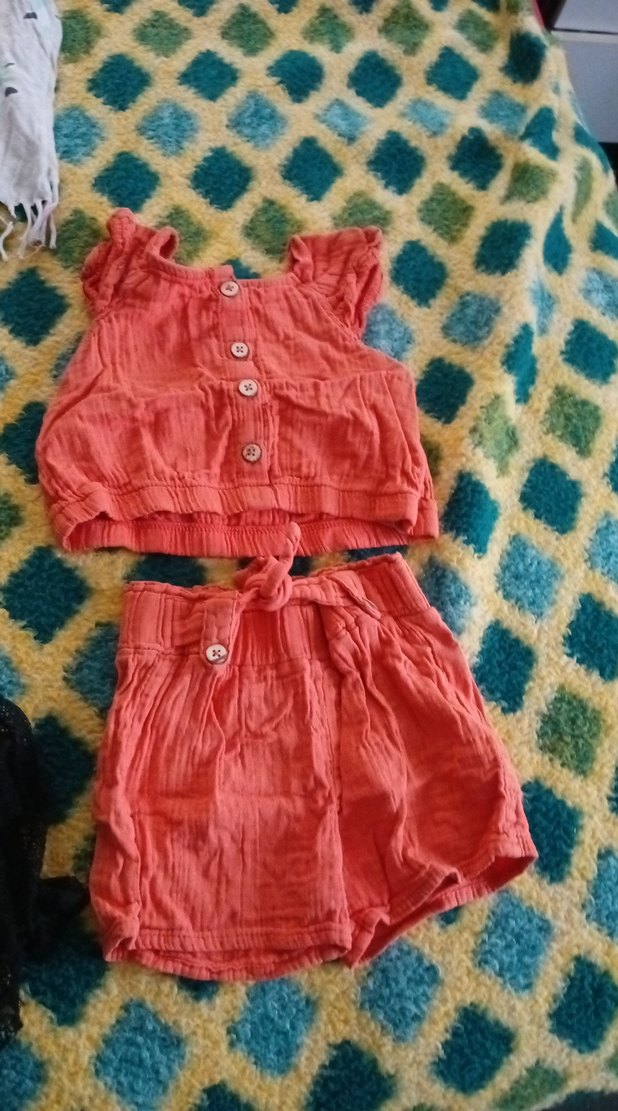 Çiçek Desenli Kız Tulum - Görsel 3