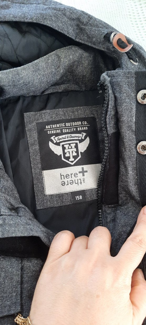 Gri Düğmeli Erkek Mont - Görsel 2