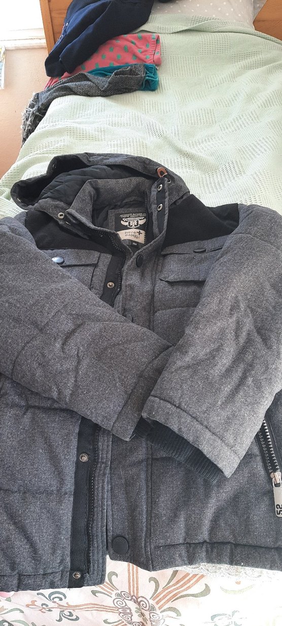 Gri Düğmeli Erkek Mont - Görsel 3