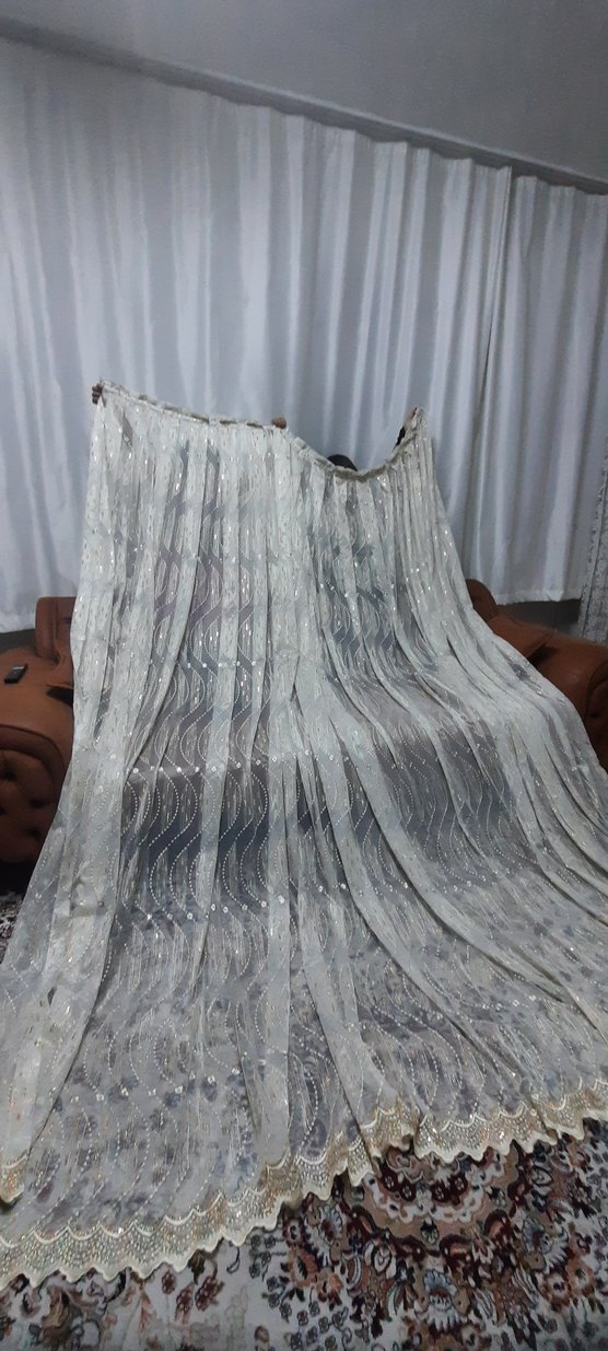 Sarımsı parlak tül 2 adet - Görsel 3