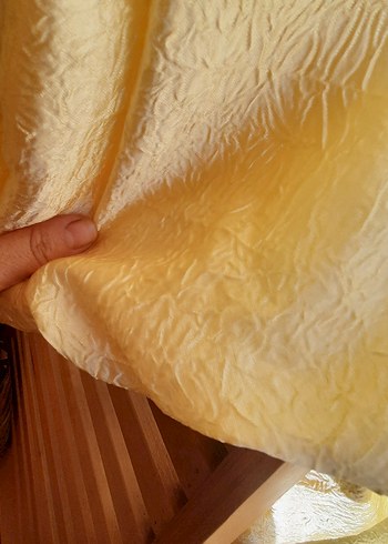 İşlemeli Sarı fon Perde - Görsel 4