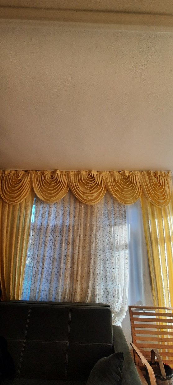 İşlemeli Sarı fon Perde - Görsel 3