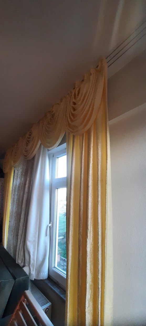 İşlemeli Sarı fon Perde - Görsel 2