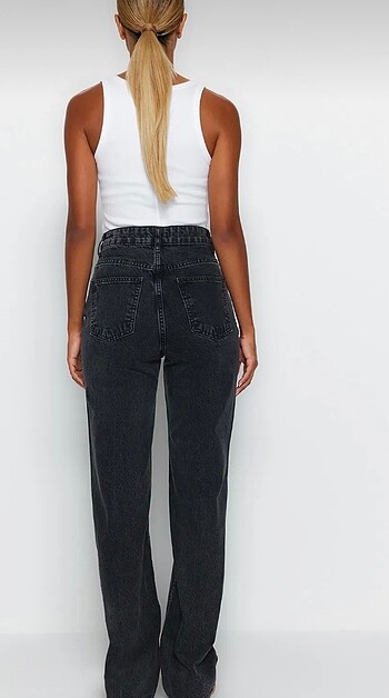 36 Beden gri Renk Kot pantolon wide leg