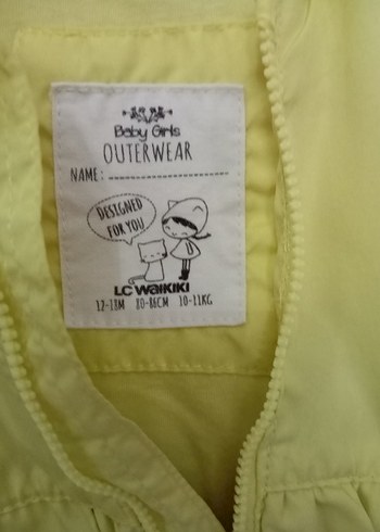 Kız Çocuk Sarı Fırfırlı Yağmurluk - Görsel 3