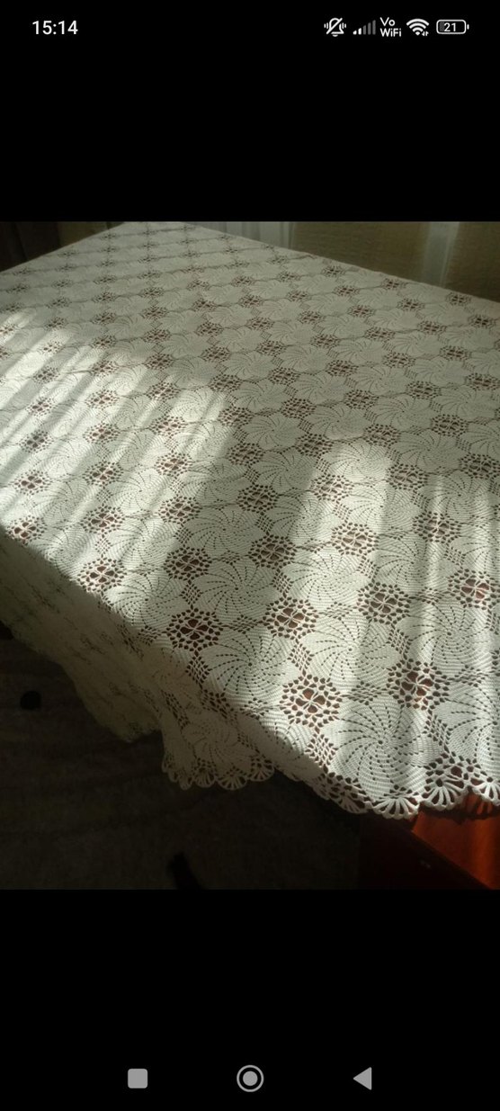 El İşi Beyaz Dantel Masa Örtüsü - Görsel 5