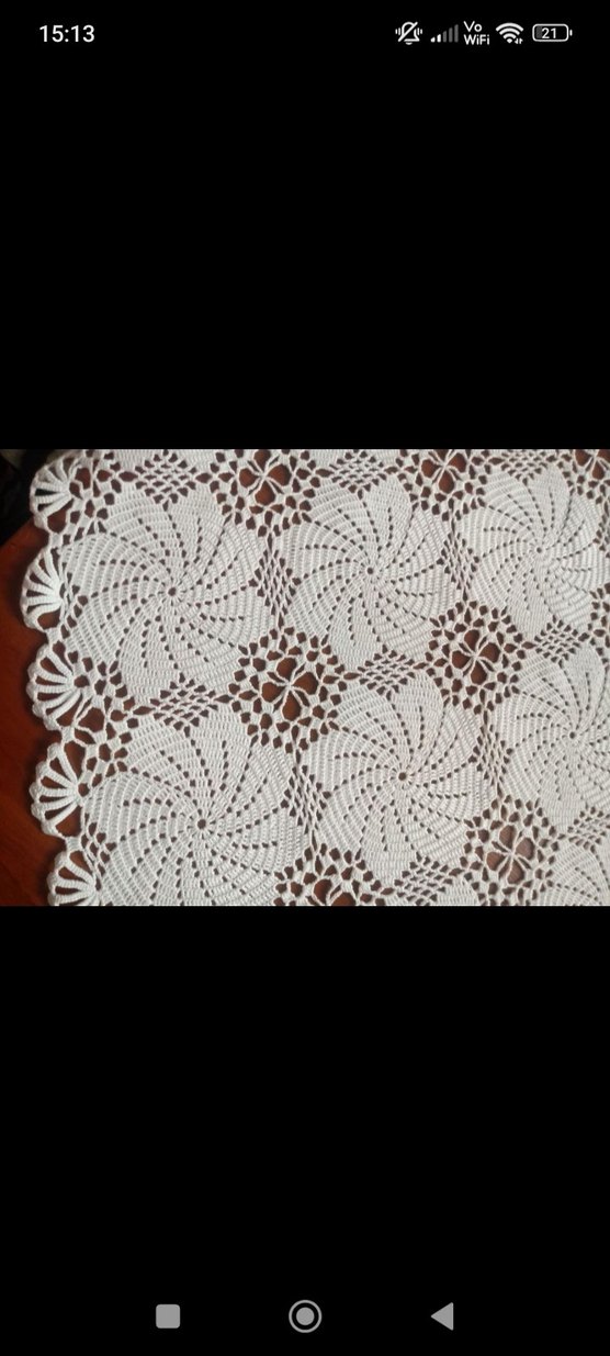 El İşi Beyaz Dantel Masa Örtüsü - Görsel 3