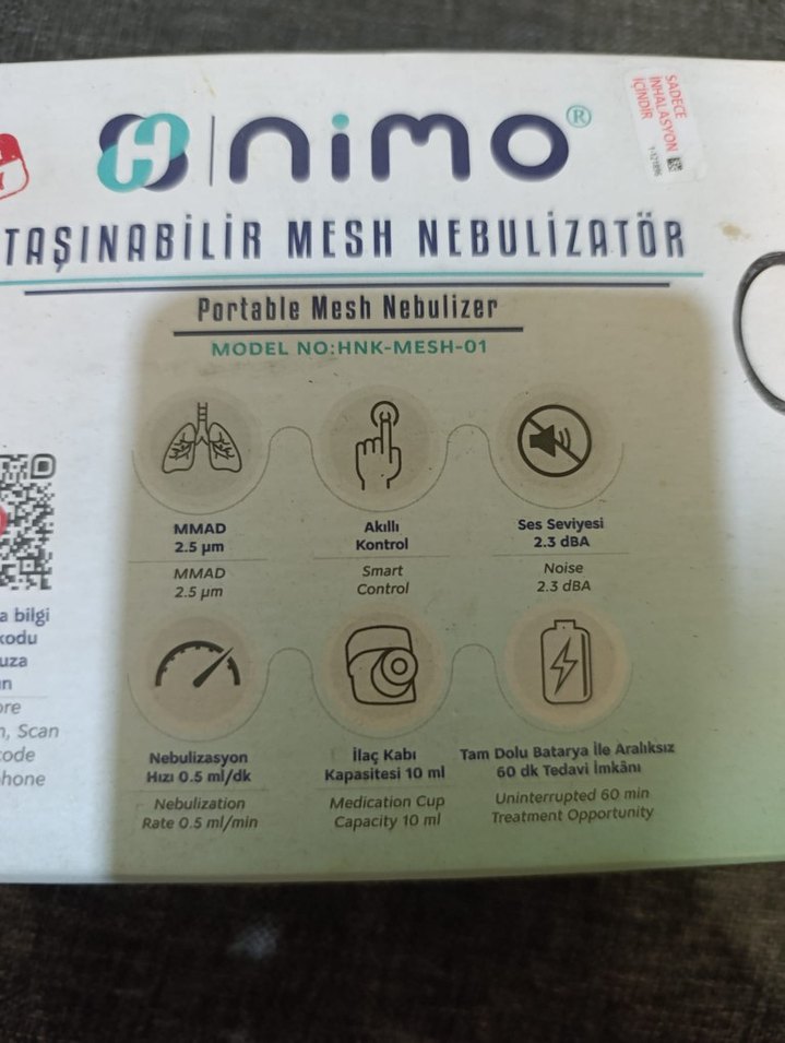 Nimo Taşınabilir Mesh Nebulizatör - Görsel 2