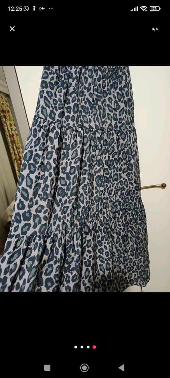 Leoparlı Uzun Elbise - Görsel 4