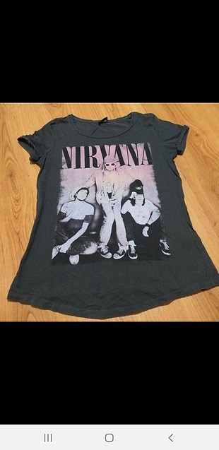 nirvana baskılı tshirt