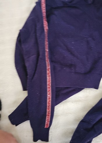 Lacivert Kız Sweatshirt ve Eşofman Takımı - Görsel 4