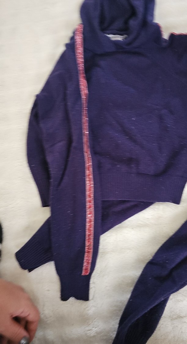 Lacivert Kız Sweatshirt ve Eşofman Takımı - Görsel 4