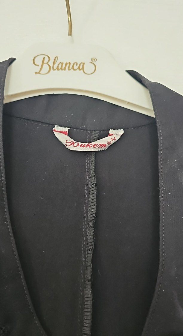 Düğmeli Siyah Uzun Kadın pardesü - Görsel 3