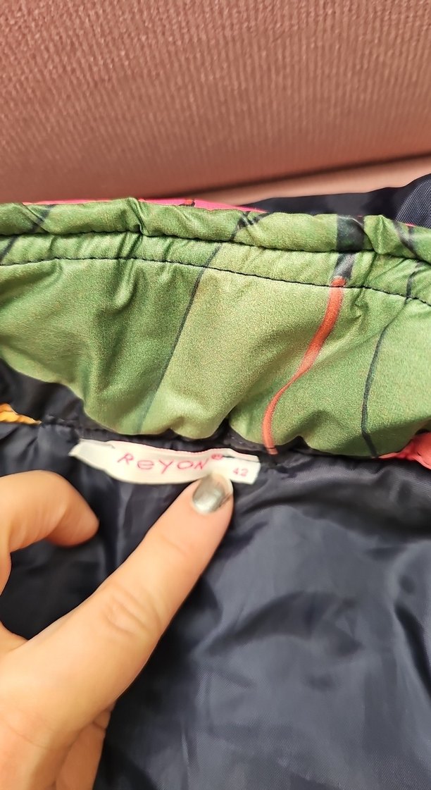 Kadın Çok Renkli Uzun Fermuarlı Şişme Yelek - Görsel 4