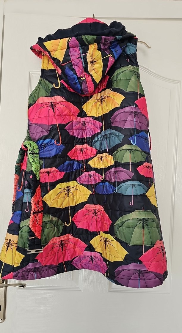 Kadın Çok Renkli Uzun Fermuarlı Şişme Yelek - Görsel 2