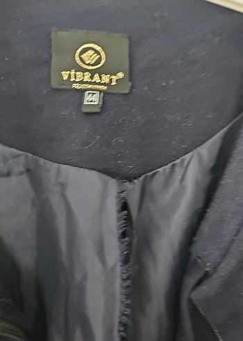 Lacivert Uzun Keten Kadın pardesü kaban - Görsel 5