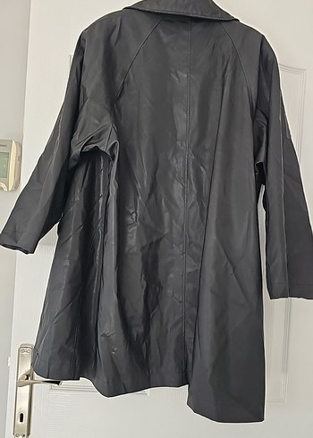 Deri uzun trençkot - Görsel 2