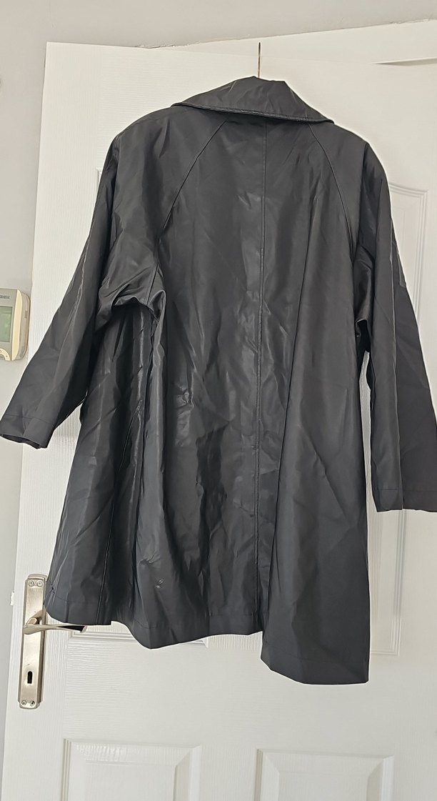 Deri uzun trençkot - Görsel 2