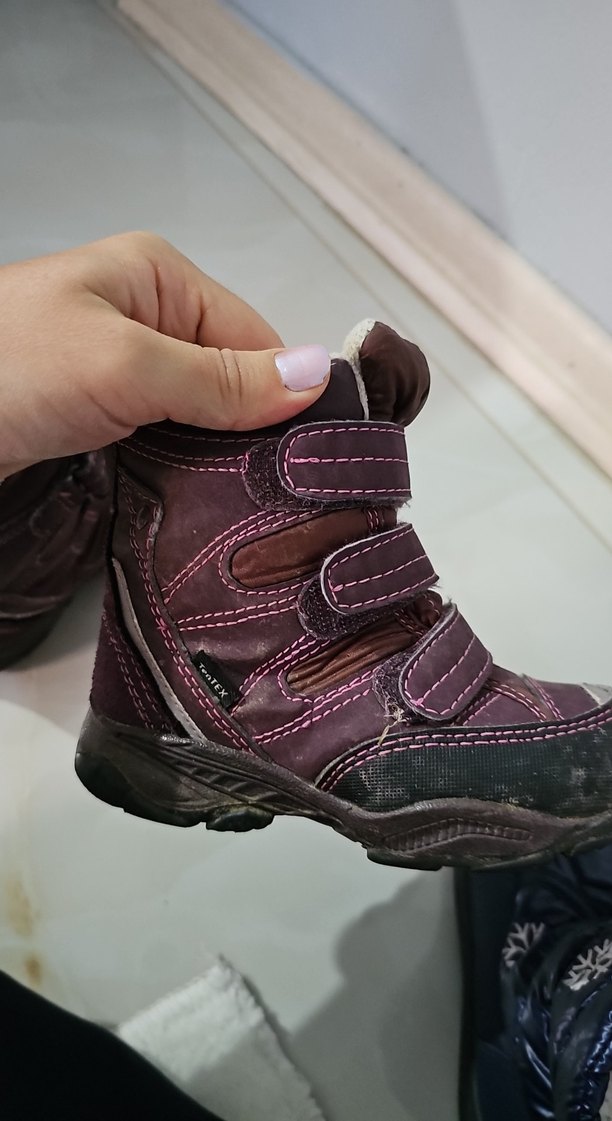 Kız Çocuk Mor Cırt Cırtlı Sokak Stili Bot - Görsel 4