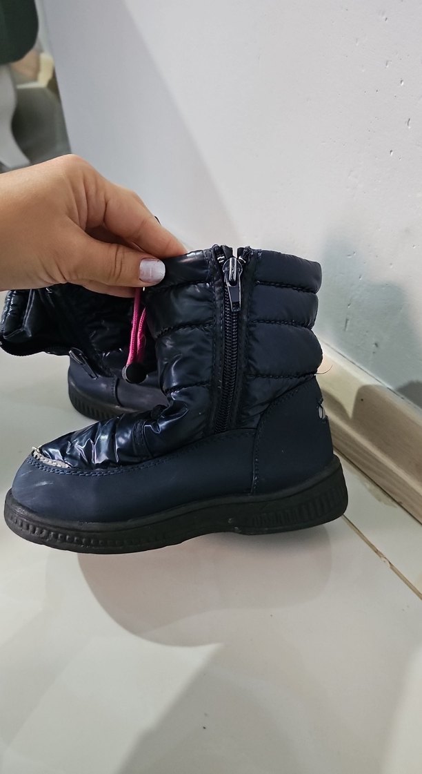 Kız Çocuk Lacivert Kaymaz Kar Botu - Görsel 3