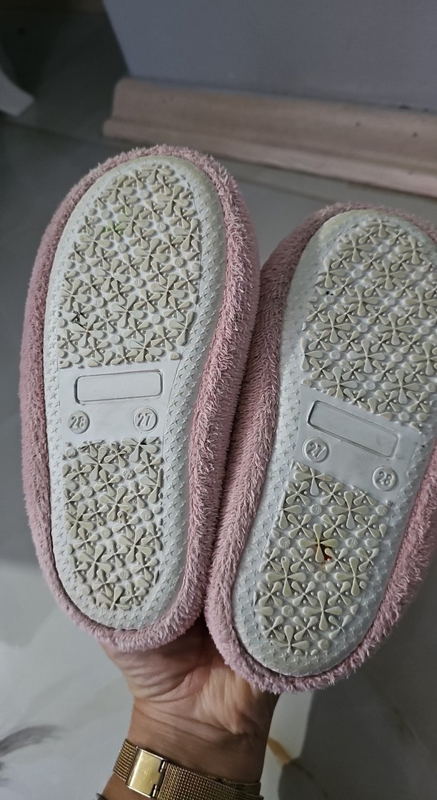 Nakışlı Pembe Kız Çocuk Ev Terliği - Görsel 3