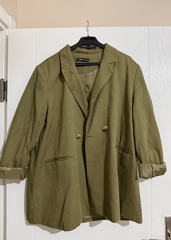 LC Waikiki Haki Oversize Blazer Ceket