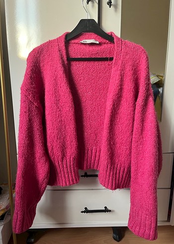 Pembe Örgü Kadın Hırka