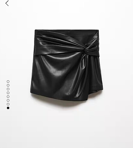 Mango deri şort etek - Görsel 6