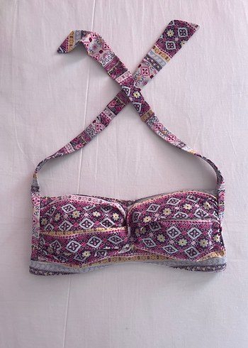 Bohem Mor Bağlamalı Bikini Üstü