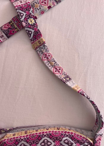 m Beden Bohem Mor Bağlamalı Bikini Üstü