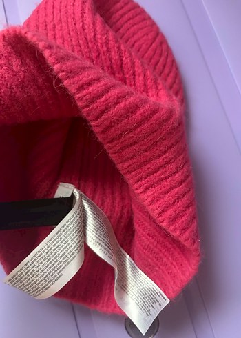 Pembe Örgü Kadın Bere - Görsel 3