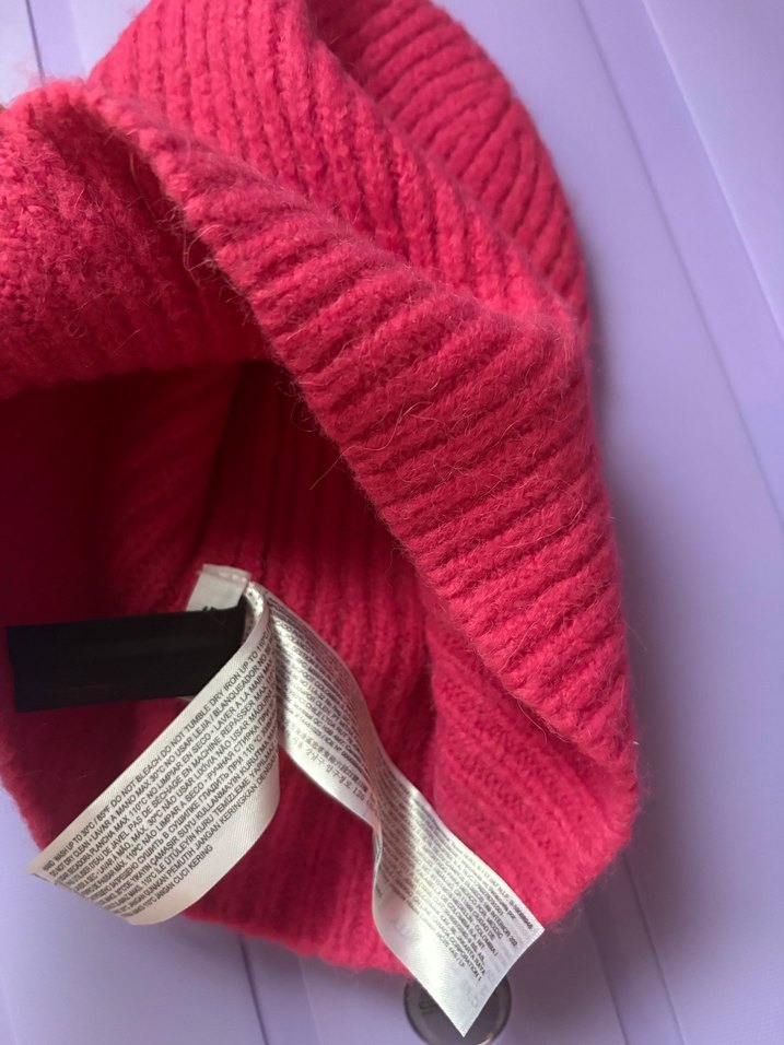 Pembe Örgü Kadın Bere - Görsel 3