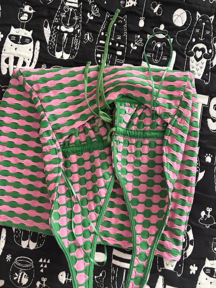 Örgü Halter Yaka Midi Elbise - Görsel 3