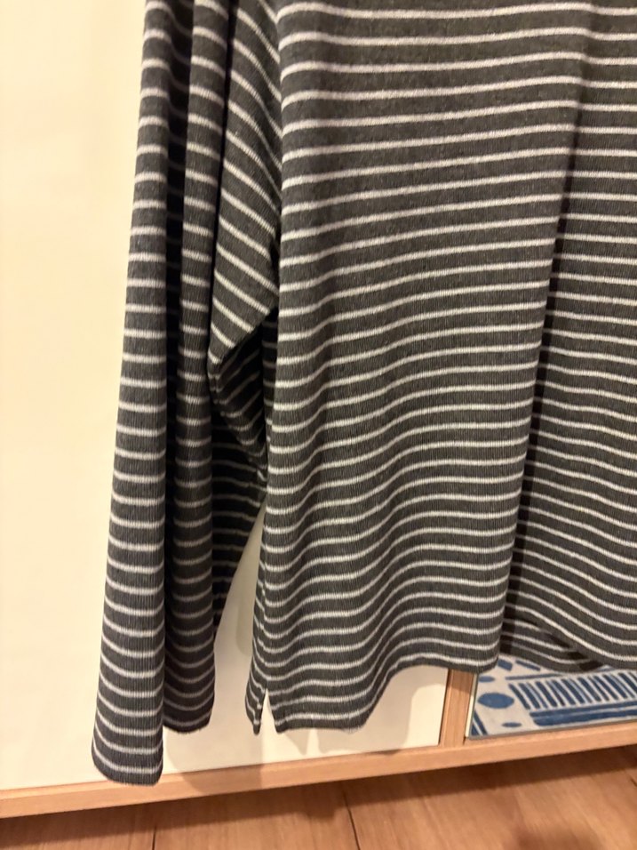 Çizgili Polo Yaka Uzun Kollu Tişört — görsel 4/5