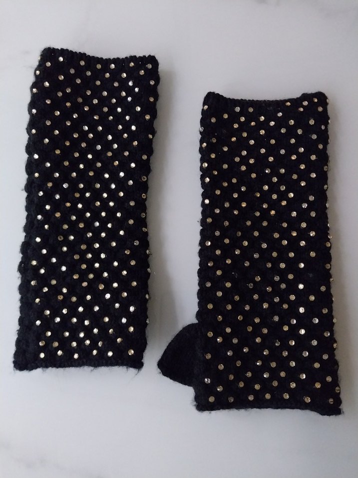 SİYAH,TAŞLI ELDİVEN - Görsel 2