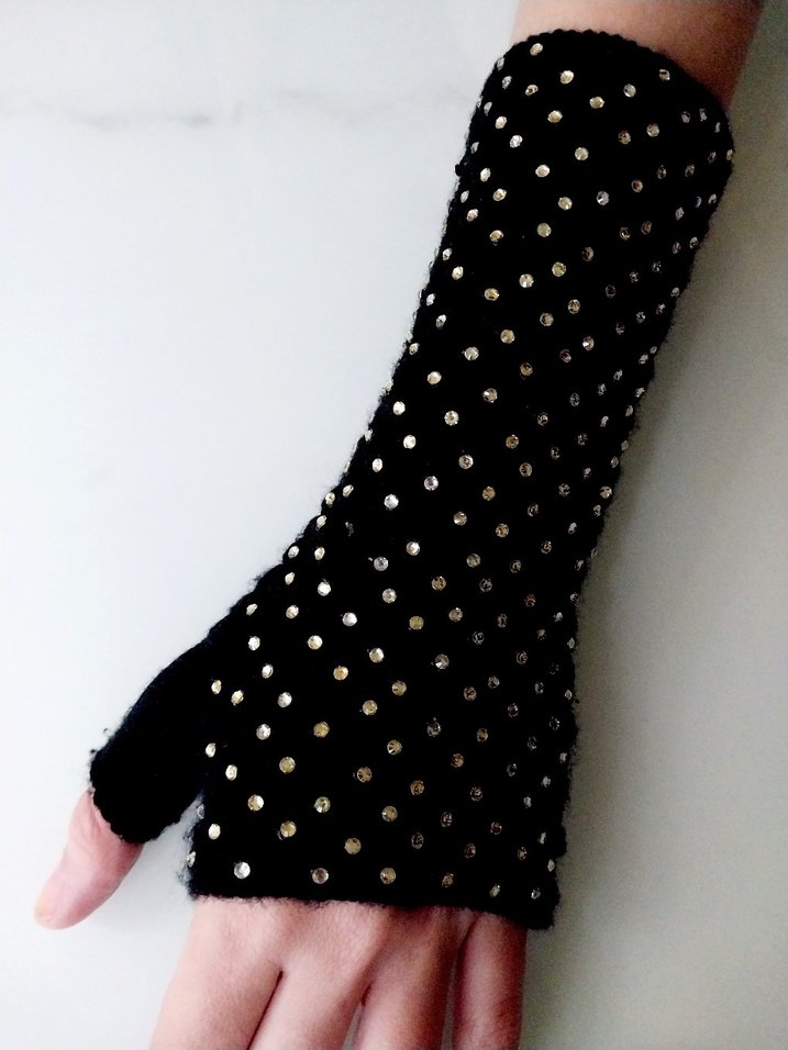 SİYAH,TAŞLI ELDİVEN - Görsel 3