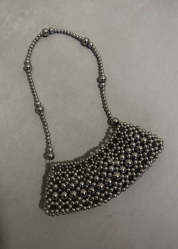 Gri Boncuklu Yılan Desenli Kadın Vücut Zinciri - Görsel 4