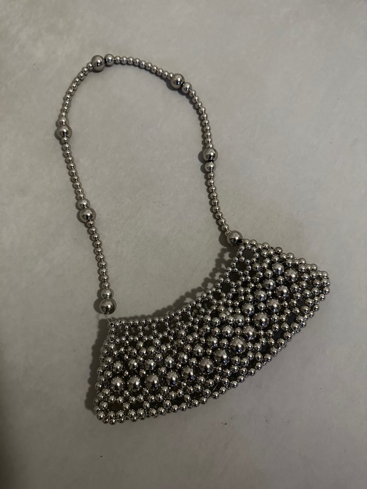 Gri Boncuklu Yılan Desenli Kadın Vücut Zinciri - Görsel 4