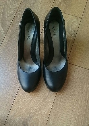 siyah sağlam hotiç deri ayakkabı 