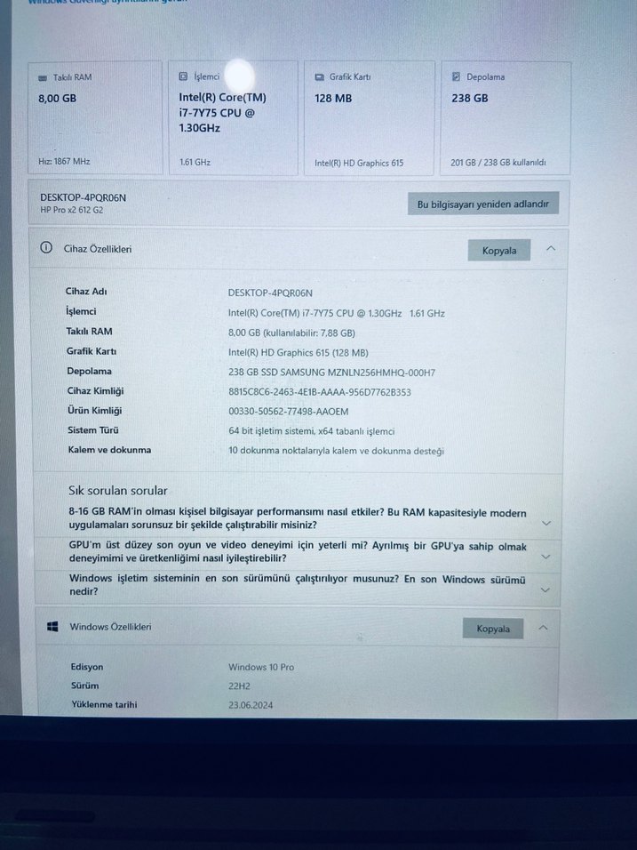 İnce ve Şık Siyah hp Dizüstü tablet Bilgisayar — görsel 3/10