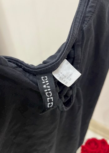 H&M Siyah Strappy Midi Fit Kadın üst - Görsel 2