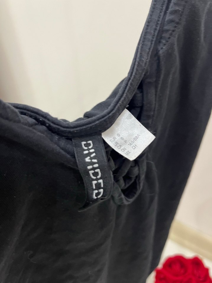 H&M Siyah Strappy Midi Fit Kadın üst - Görsel 2