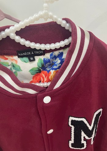 Zara Çiçek Desenli Bordo Spor Ceket