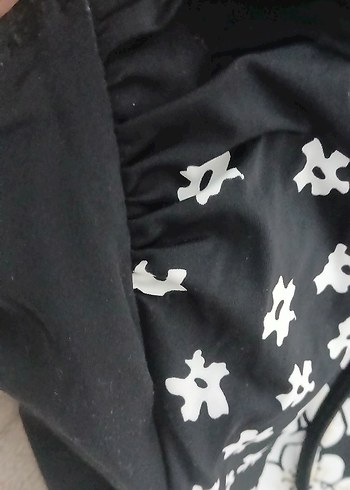 Siyah Baskılı Drapeli İnce Askılı Mayo - Görsel 6