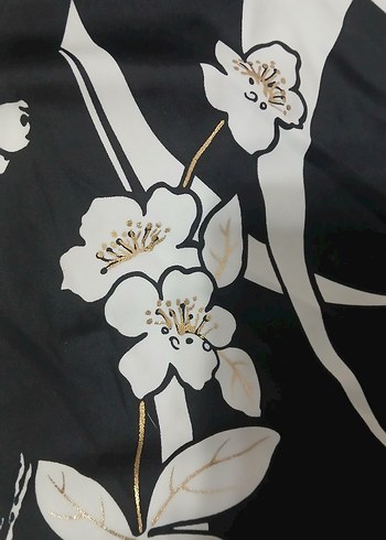 Siyah Baskılı Drapeli İnce Askılı Mayo - Görsel 3