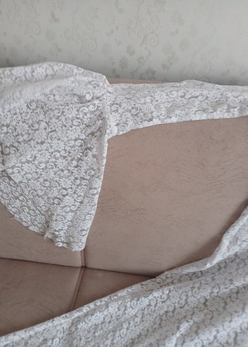 Dantel Detaylı Uzun Beyaz Bohem Kadın Elbise - Görsel 2