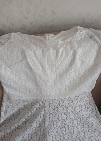 Dantel Detaylı Uzun Beyaz Bohem Kadın Elbise - Görsel 4